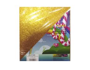 Paq.12 Fomi Surtido Colores Escarchado Tamaño Carta 21X29.7Cm