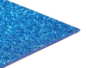 Paq.10 Pliegos Fomi Escarchado Azul Claro 50X70Cm