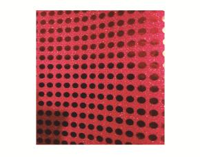 Pk.10Fomi Rojo C/Tela 50X70Cmy Lentejuelas (Dot) 50X70Cm