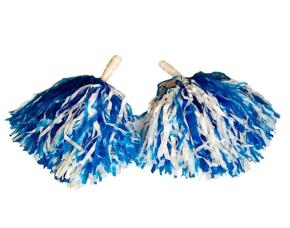 Pompon Azul/Blanco Anillo