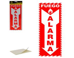 Letrero Alarma De Fuego 36Cmx12Cm