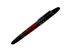 Boligrafo Roller Equivalente Mont Blanc Marmol Rojo Tinta Negro