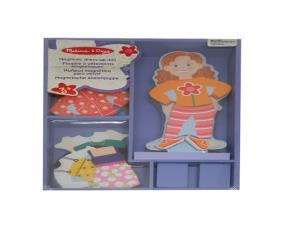 Juego De Muñeca De Madera Para Vestir Con Ropa Magnetica