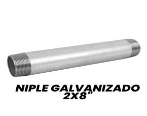 NIPLE GALVANIZADO 2X8\"