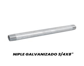 Niple Galvanizado 3/4X8\