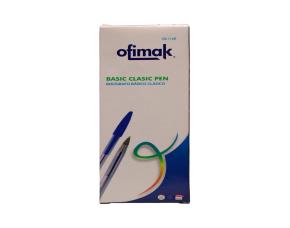 Caja 12 Boligrafos Azul Basic Clasic Ofimak