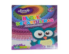 Block De Cartulinas Col.surtidos  50 Hojas Ofimak