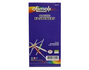 Caja 50 Fastener Plastico Colores Varios 8Cm Ofimak