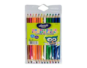 Set De 24 Lapices De Colores D/Madera Doble Punta Ofimak