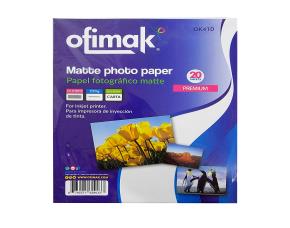 Pk 20 Hojas Papel Mate Fotografico T/Carta 8.5\