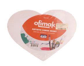 Canva P/Pintar Diseño Corazon 30 Cm Ofimak