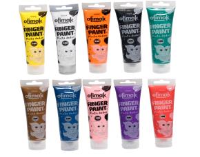 Juego De 10 Tubos De Pintadedos Colores Varios 100Ml