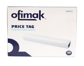 Caja D/10 Paquetes De 10 Rollos De Etiquetas P/Precio Rayas Ofimak