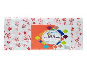 Unidad Pliego Papel Celofan Decorativo Con Diseños Flores Rojas 1-2 Colores 76X100Cm