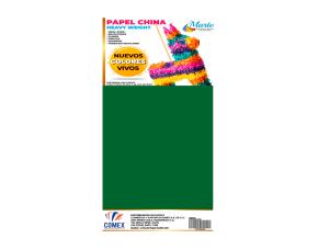 Paq.100 Pliegos Papel China Verde Oscuro \