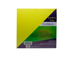Pk.100 Pap.copy Vic T/C Amar.fluorescente