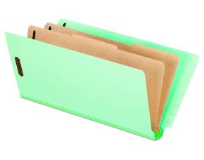 Folder 2 Divisiones C/Fastener Tamaño Carta Color Verde Claro