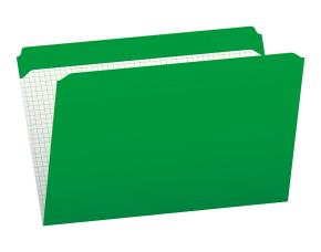 Caja 100 Folders Verde Brillante Tamaño Carta 8.5\