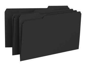 Caja 100 Folders Negro Tamaño Carta 8.5\