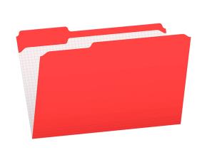 Caja 100 Folders Rojo Tamaño Carta 8.5\