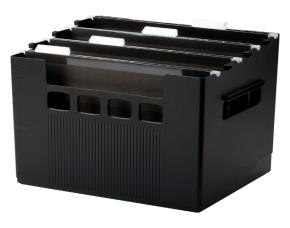 Caja Plastica Negra P.archivo Tamaño Carta 8.5\