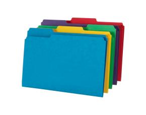 Caja 50 Folders Colores Varios Heavy Duty Tamaño Carta 8.5\