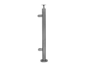 Poste Sencillo Redondo 1050X42.4X1.5Mm Para Barandal Acero Inox 304 Cepillado Con 2 Soportes P...