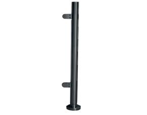 Poste  Sencillo Redondo  1050X42.4X1.5Mm Para Barandal Acero Inox 304 Negro Mate Con 2 Soporte...