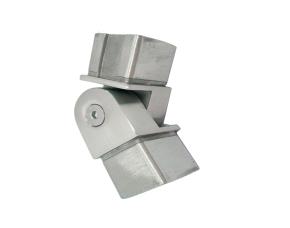 Union Cuadrada Articulada 180Grado-90Grado Acero Inox Cepillada 304, 50X50Mm