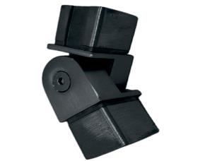 Union Cuadrada Articulada 180Grado-90Grado Acero Inox Negro Mate 304, 50X50Mm