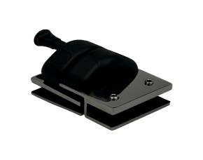 Cerradura Ajustable 180° Acero Inox Marino 316 Negro Mate Vidrio A Vidrio De 8-12Mm