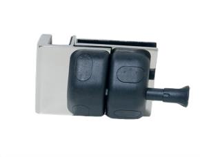 Cerradura Acero Inox Cepillado Marino 316 Vidrio A Vidrio 90°