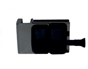 Cerradura Acero Inox Negro Mate Marino 316 Vidrio A Vidrio 90°