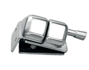 Cerradura Acero Inox Cepillado Marino 316 De Pared A Vidrio