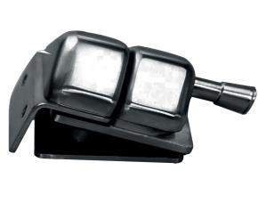 CERRADURA ACERO INOX NEGRO MATE MARINO 316 DE PARED A VIDRIO