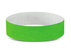 PAQUETE DE 100 PULSERAS PAPEL VERDE LIMON 1\"