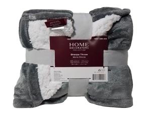 Manta Sherpa Color Gris 50\