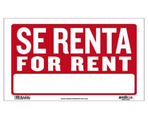 Rotulo De Renta 9X12\