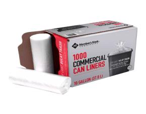 CAJA 1000 BOLSAS TRANSPARENTES 10 GALONES P.BASURA...