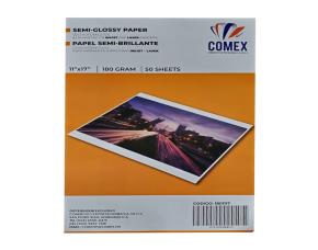 Paquete 50 Hojas Papel Sticker Semi Brillante 11\