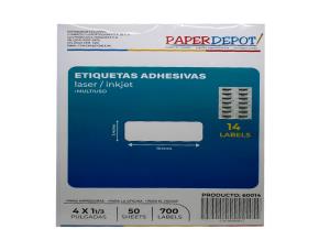 Pk.50 Hojas Etiquetas Autoadhesivas 4\