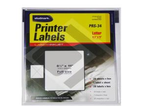 Pk.20 Etiquetas 8 1/2X11 P-Rinter