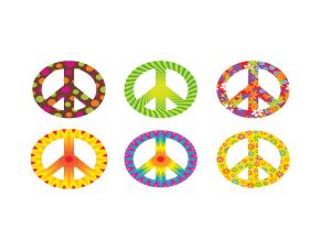 Pqt 36 Pc Circulos De Paz Carton Peace Signs