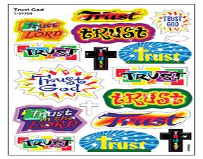 Pk.32 Sticker Trust In The Lorsticker Confiar En Dios Ingles
