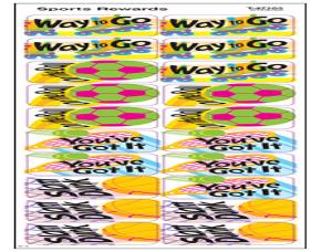 Set 100 Sticker Reportes Recompensa Sports Rewards