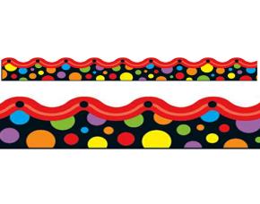 Pqt 12 Bordes Lunares Neonfondo Negro 2.5X39\