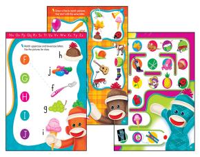 LIBRO MY ALPHABET FUN SOCK MONKEYS 28PAG 8.5X11\"
