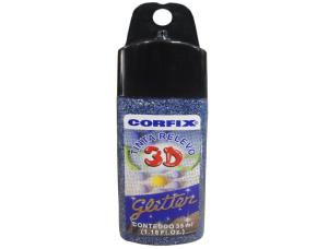 Bote Pint.3D P/Teji.relieve Glitter 35Ml