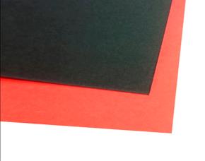 Cartulina Dos Tonos Rojo-Negro