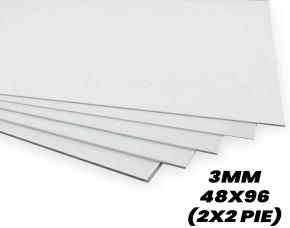 Pieza Lamina Pvc Blanca 3Mm 24X24\